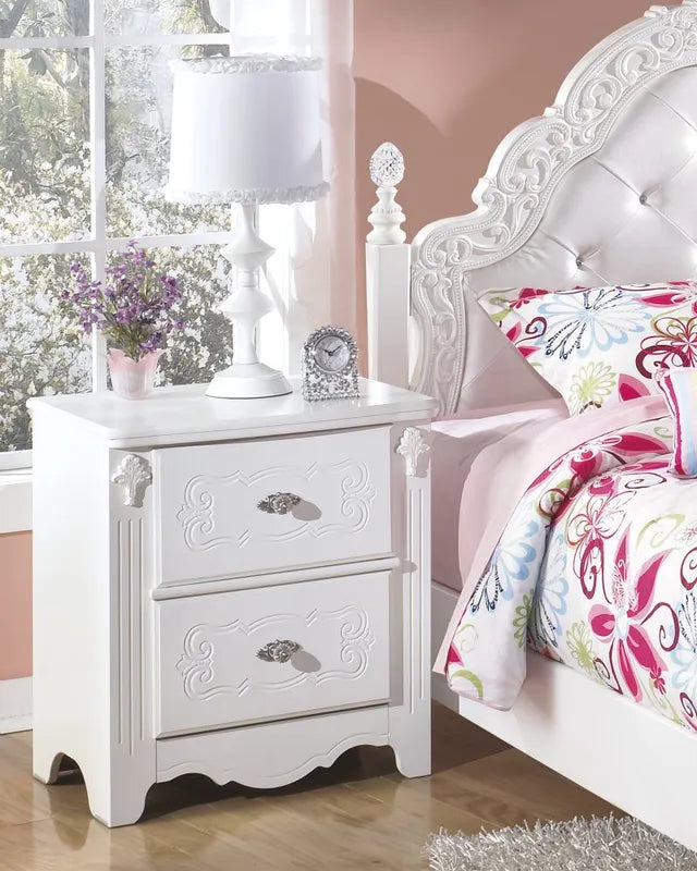 Exquisite White Youth Nightstand