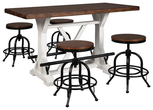 Ashley Express - Valebeck Counter Height Dining Table and 4 Barstools