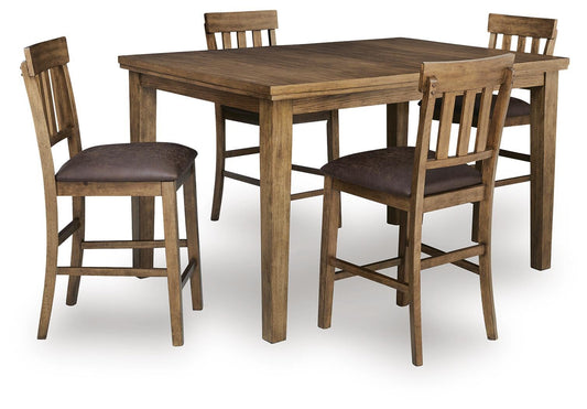 Broxtyn Counter Height Dining Table and 4 Barstools