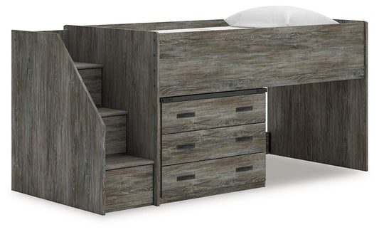 Frandern Twin Loft Bed with Drawer Storage