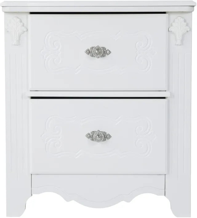Exquisite White Youth Nightstand
