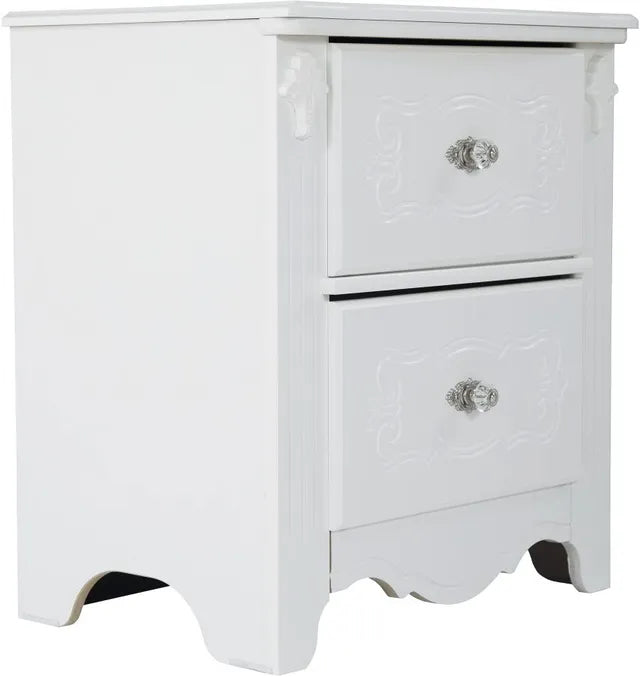 Exquisite White Youth Nightstand