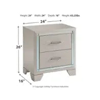 Lonnix Two Drawer Night Stand
