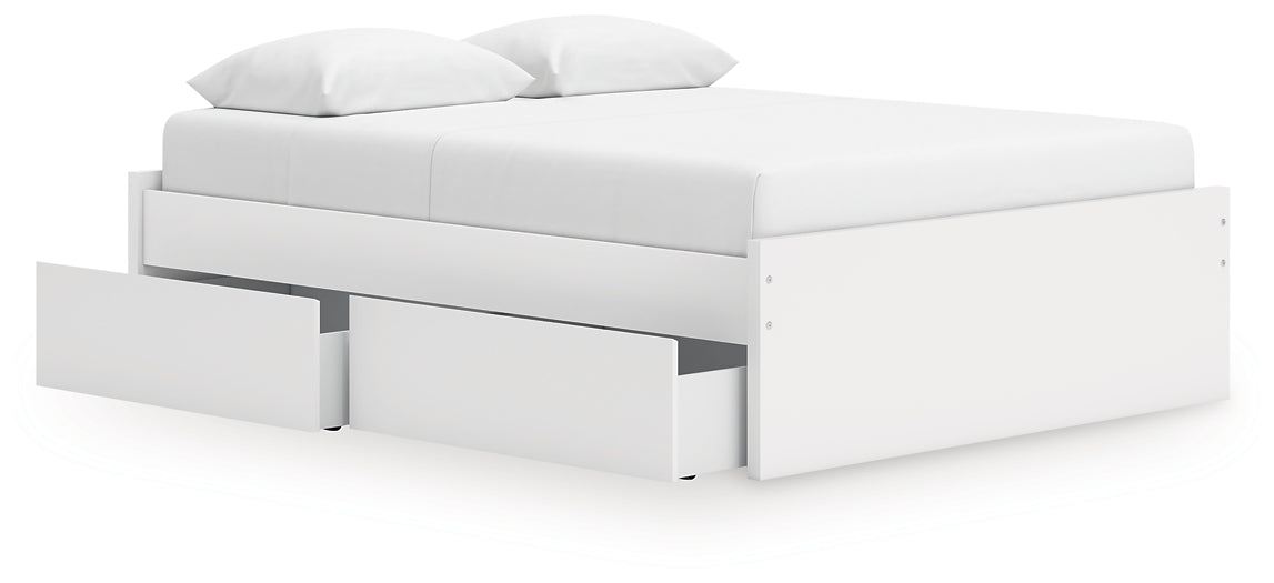 Ashley Express - Onita Queen Platform Bed with 1 Side Storage