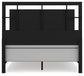 Covetown Queen Panel Bed with Mirrored Dresser and Nightstand
