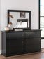 Maribel Twin Panel Bed with Mirrored Dresser, Chest and Nightstand