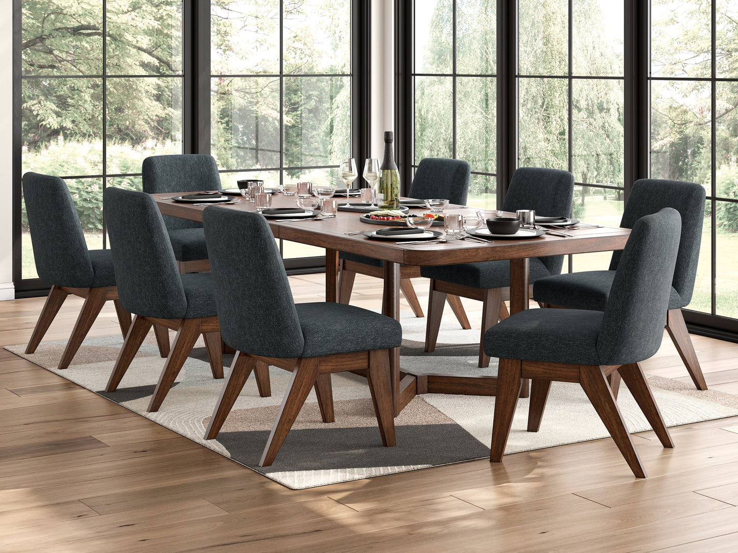 Dilenno Dining Table and 8 Chairs