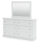 Bostwick Shoals Twin Panel Bed with Mirrored Dresser, Chest and Nightstand