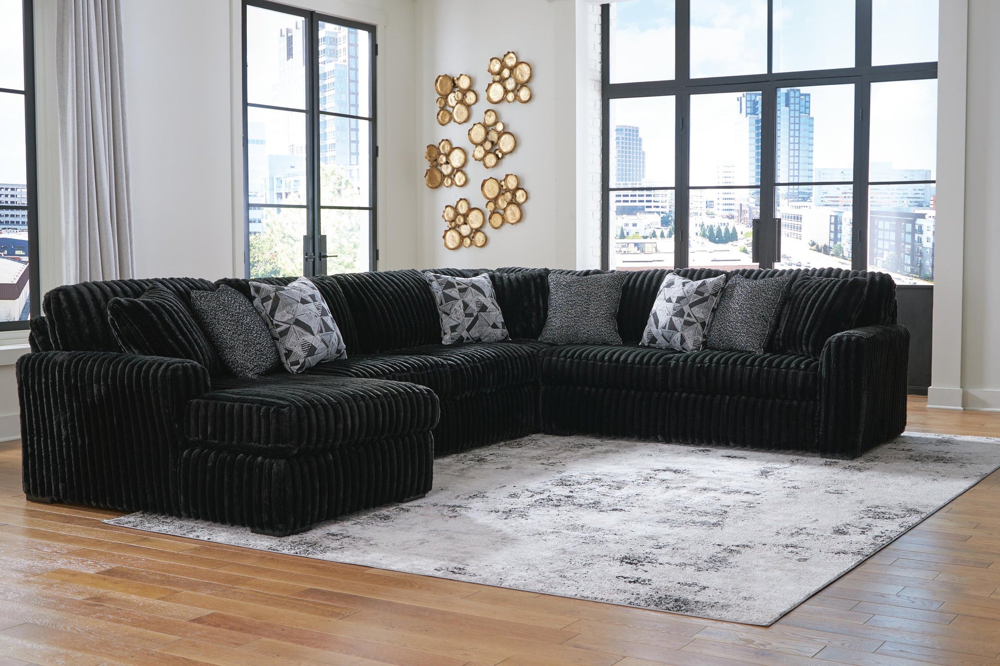 Midnight-Madness 4-Piece Sectional with Chaise – Galleria