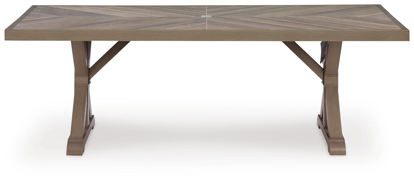 Laguna Heights RECT Dining Table w/UMB OPT