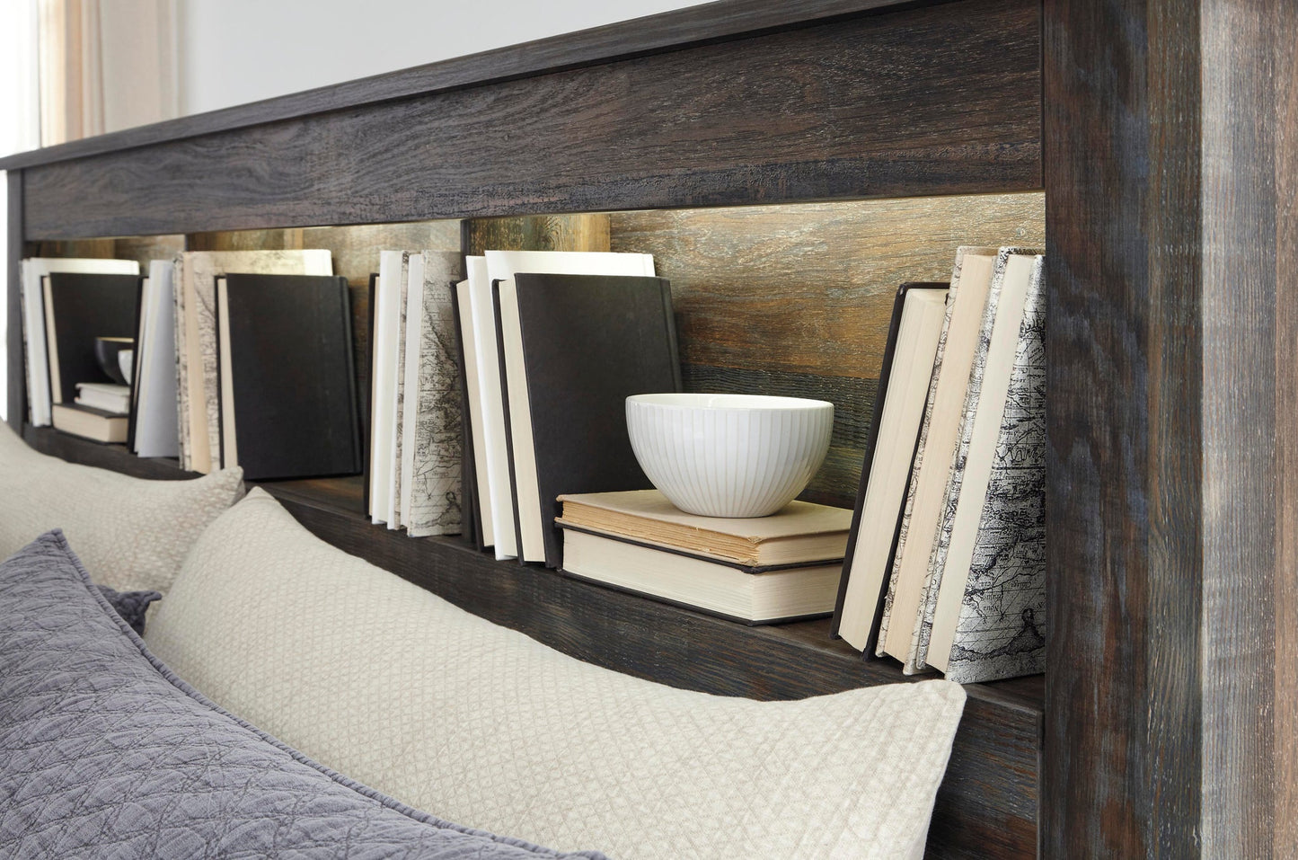 Drystan King/California King Bookcase Headboard, Dresser, Mirror, Chest and Nightstand