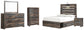 Drystan Full Panel Bed with 4 Storage Drawers, Dresser, Mirror, Chest and Nightstand