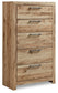 Hyanna King Panel Headboard, Dresser, Mirror, Chest and Nightstand