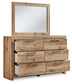Hyanna Queen Panel Storage Bed, Dresser, Mirror and Nightstand