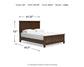 Danabrin Queen Panel Bed with Mirrored Dresser