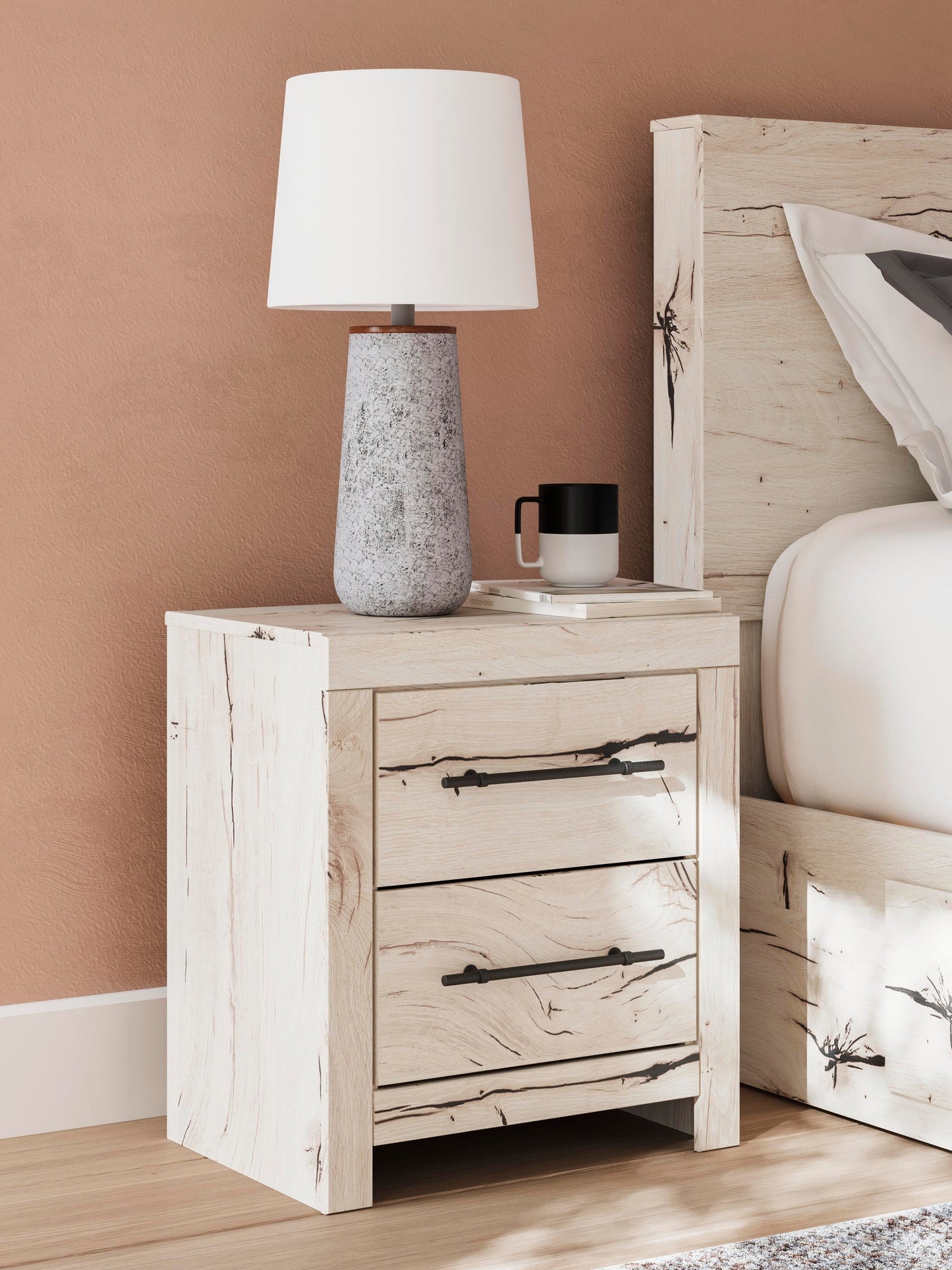 Lawroy King Panel Storage Bed, Dresser, Mirror, Chest and Nightstand