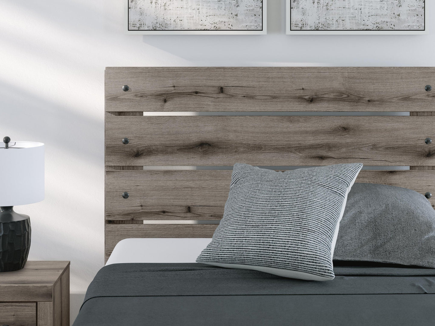 Graystorm Full Panel Storage Bed, Dresser, Mirror, Chest and Nightstand