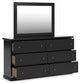 Maribel Queen Panel Bed, Dresser and Mirror