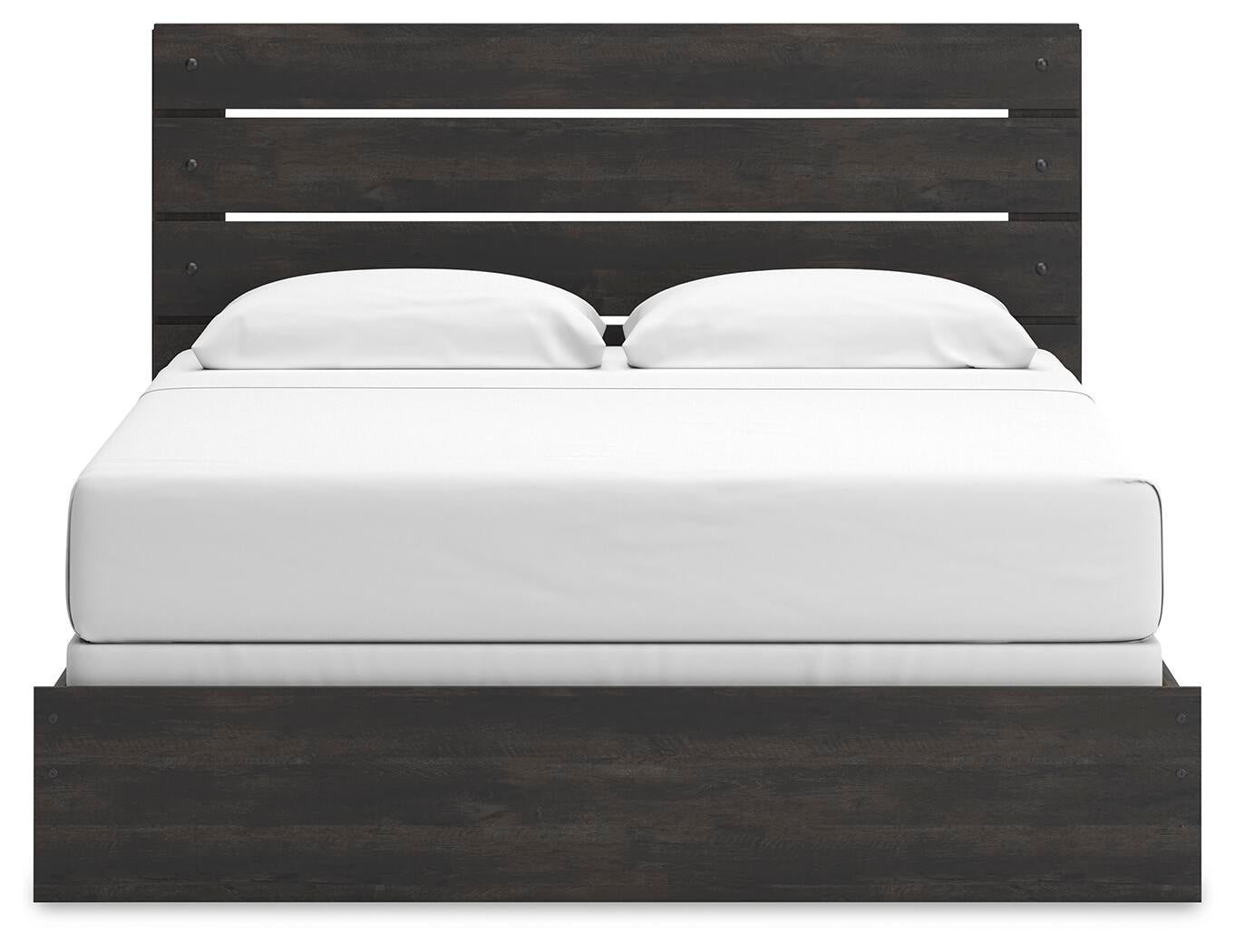 Hollivern King Panel Bed, Dresser, Mirror and Nightstand