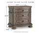 Ardenfield California King Upholstered Sleigh Bed, Dresser, Mirror and Nightstand