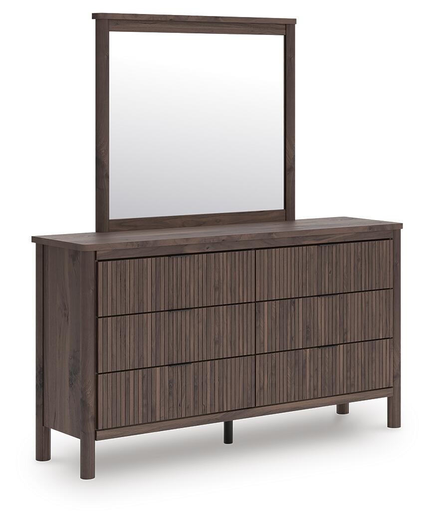 Pamytta Queen Panel Platform Bed, Dresser, Mirror and Nightstand