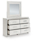Zuraleus Queen Upholstered Panel Platform Bed, Dresser, Mirror and Nightstand