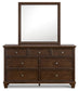 Danabrin King Panel Storage Bed, Dresser, Mirror and Nightstand