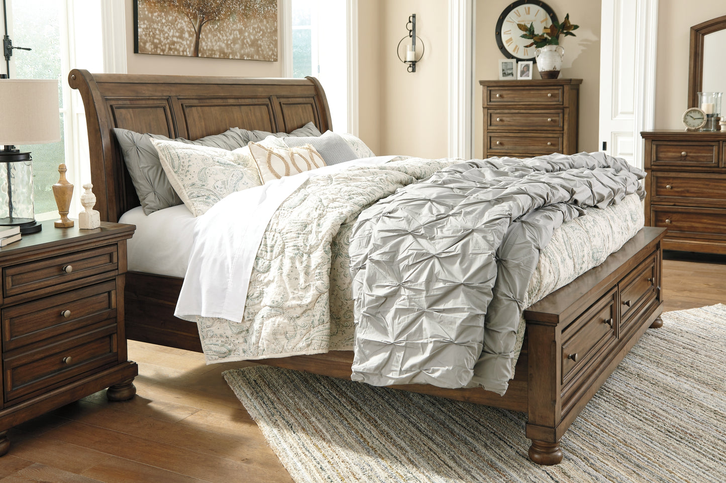 Ashley Express - Flynnter Queen Sleigh Bed with 2 Storage Drawers