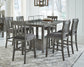 Ashley Express - Hallanden Counter Height Dining Table and 6 Barstools