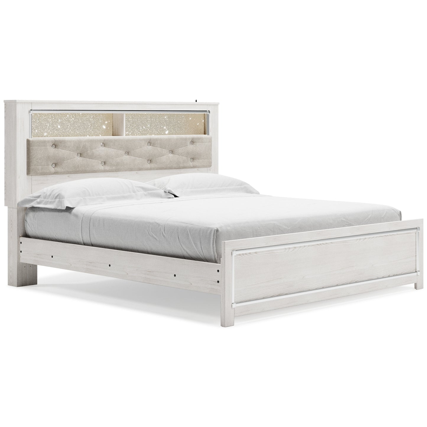 Altyra King Panel Bookcase Bed with Dresser